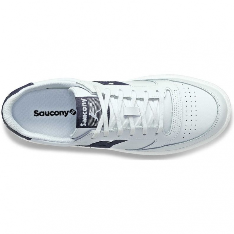 Saucony Jazz Court PU Sneaker Damen Weiß Navy | BERLIN MFTXLQ