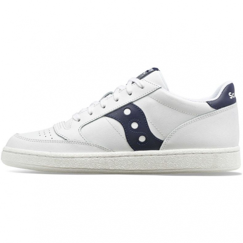 Saucony Jazz Court PU Sneaker Herren Weiß Navy | BERLIN ZCRVKW