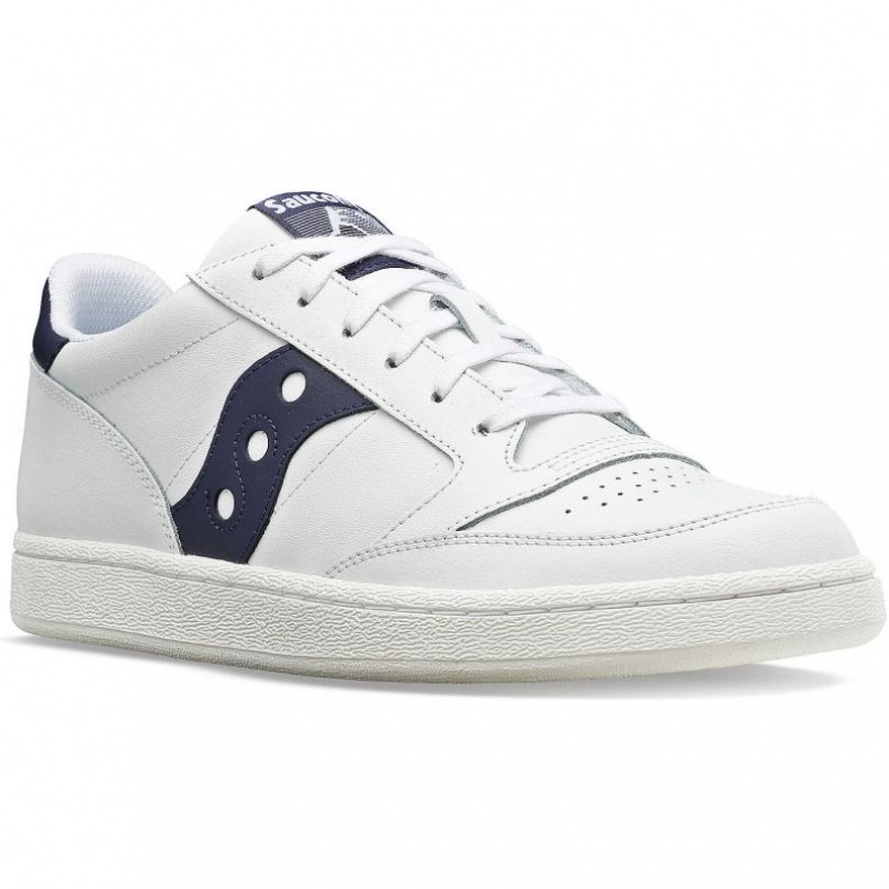 Saucony Jazz Court PU Sneaker Herren Weiß Navy | BERLIN ZCRVKW