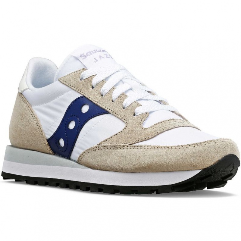 Saucony Jazz Original Sneaker Damen Weiß Beige Navy | BERLIN AWXIDZ