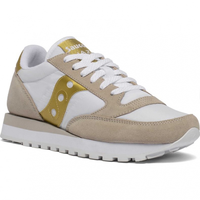 Saucony Jazz Original Sneaker Damen Weiß Beige Gold | BERLIN AWBSPN