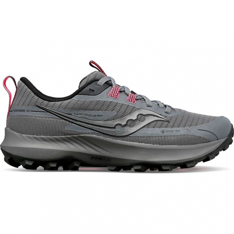 Saucony Peregrine 13 GTX Trailrunning Schuhe Damen Grau | BERLIN HQGYKZ