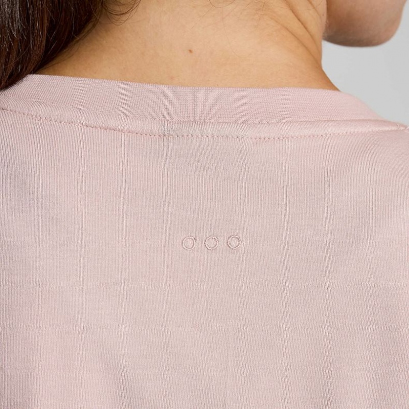 Saucony Recovery Boxy T-Shirt Damen Rosa | BERLIN BVZSPC