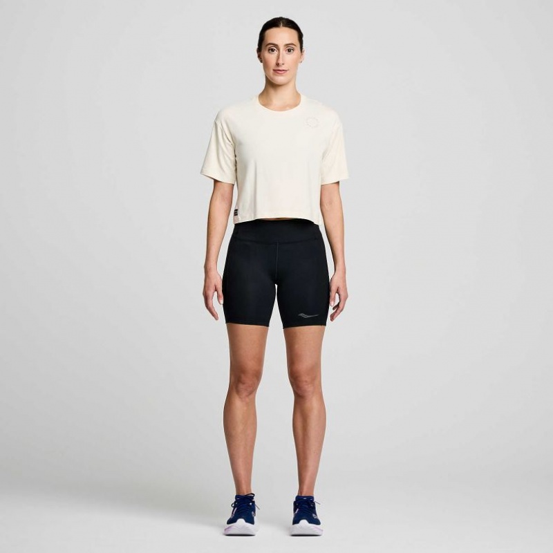 Saucony Recovery Boxy T-Shirt Damen Weiß | BERLIN SYPXOW