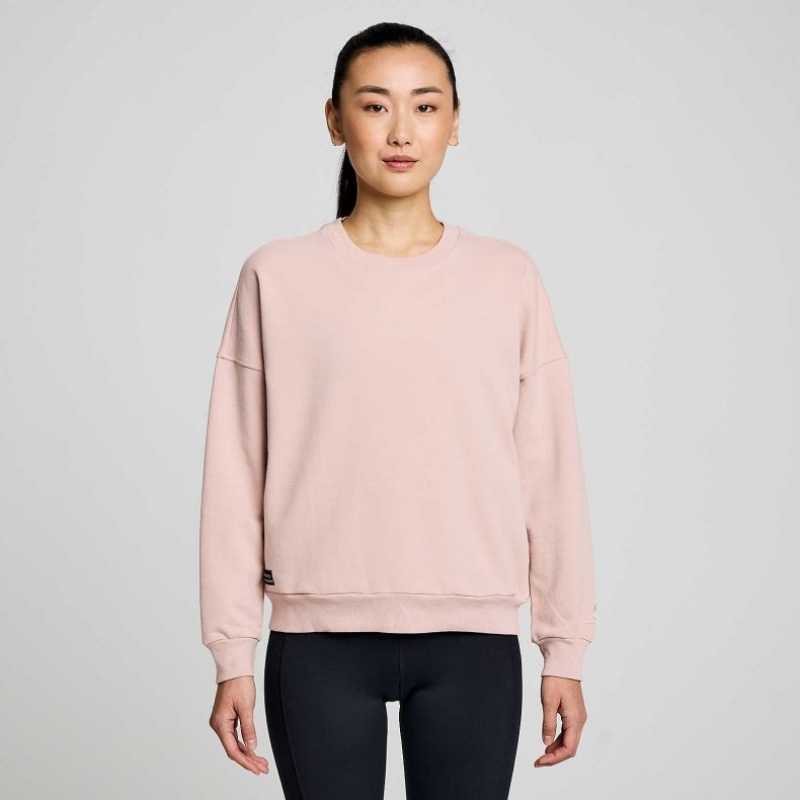 Saucony Recovery Crew Sweatshirt Damen Rosa | BERLIN PSLXBM