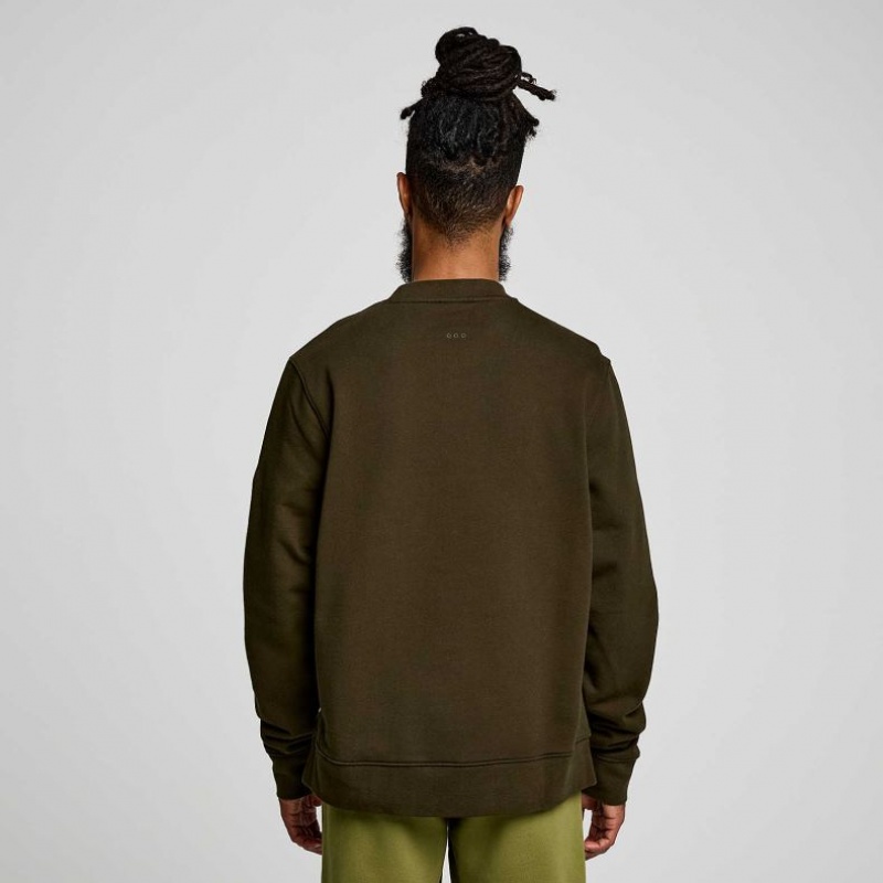 Saucony Recovery Crew Sweatshirt Herren Olivgrün | BERLIN JPHBTZ