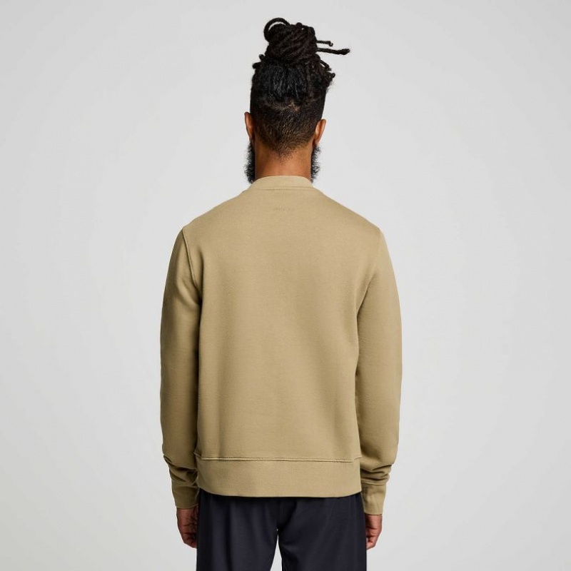 Saucony Recovery Crew Sweatshirt Herren Olivgrün | BERLIN TXFQIV