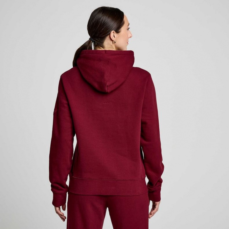 Saucony Recovery Hoodie Damen Bordeaux | BERLIN QDZOAH