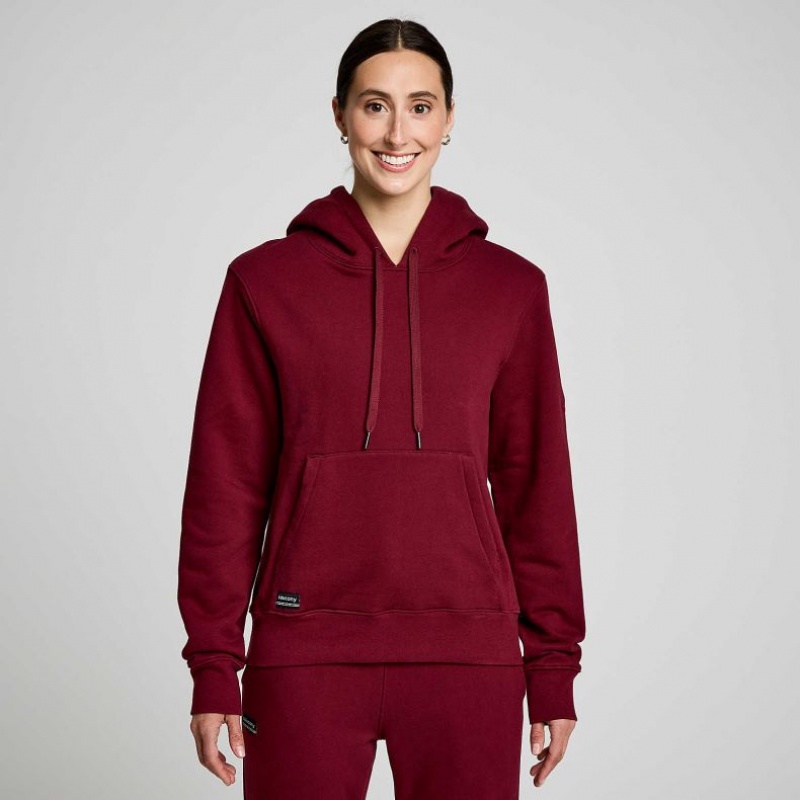 Saucony Recovery Hoodie Damen Bordeaux | BERLIN QDZOAH