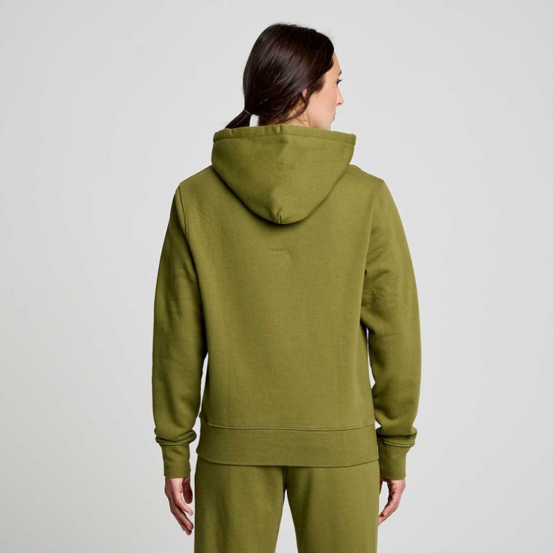 Saucony Recovery Hoodie Damen Olivgrün | BERLIN OZLYDN