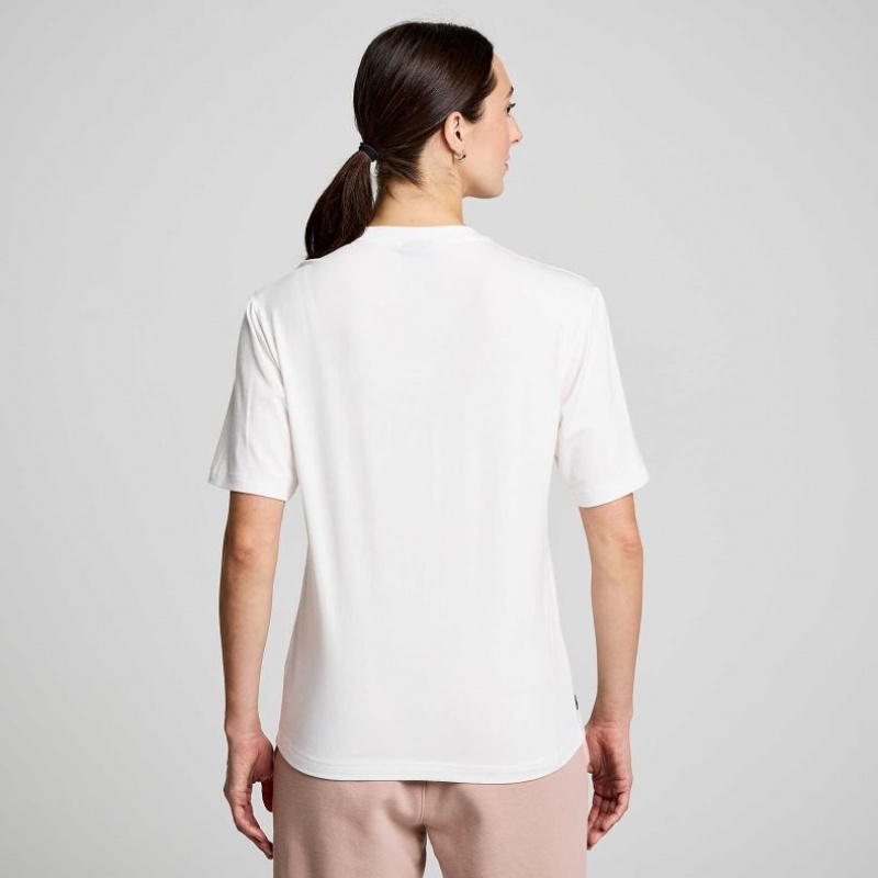 Saucony Recovery Kurzes Sleeve T-Shirt Damen Weiß | BERLIN AMDGPU