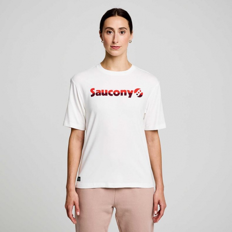 Saucony Recovery Kurzes Sleeve T-Shirt Damen Weiß | BERLIN AMDGPU