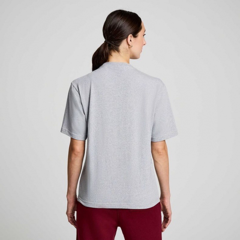 Saucony Recovery Kurzes Sleeve T-Shirt Damen Hellgrau | BERLIN IVSCKB