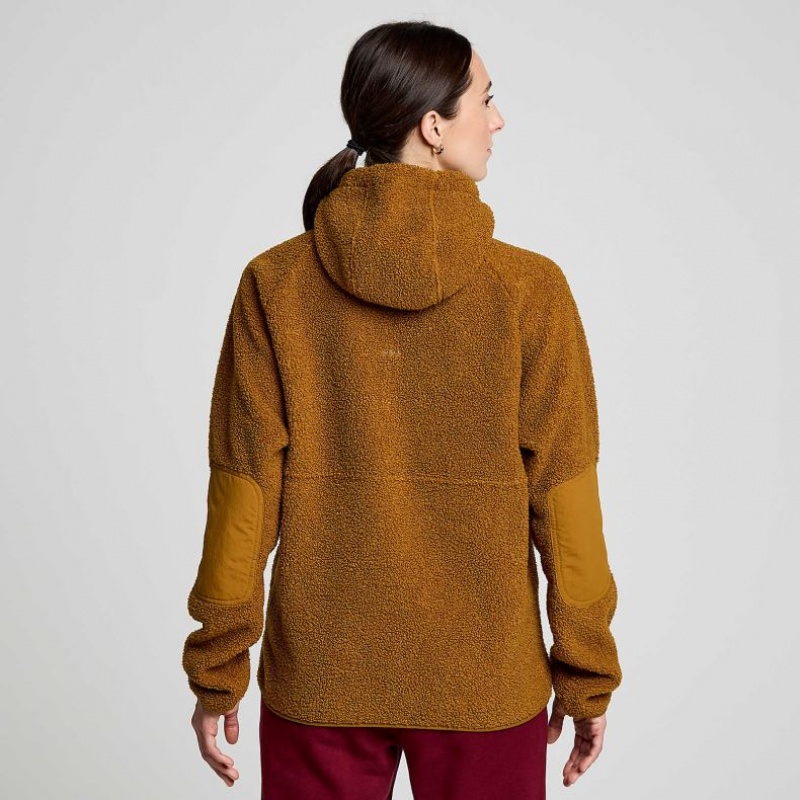 Saucony Recovery Sherpa Pullover Hoodie Damen Braun | BERLIN NBIZAC