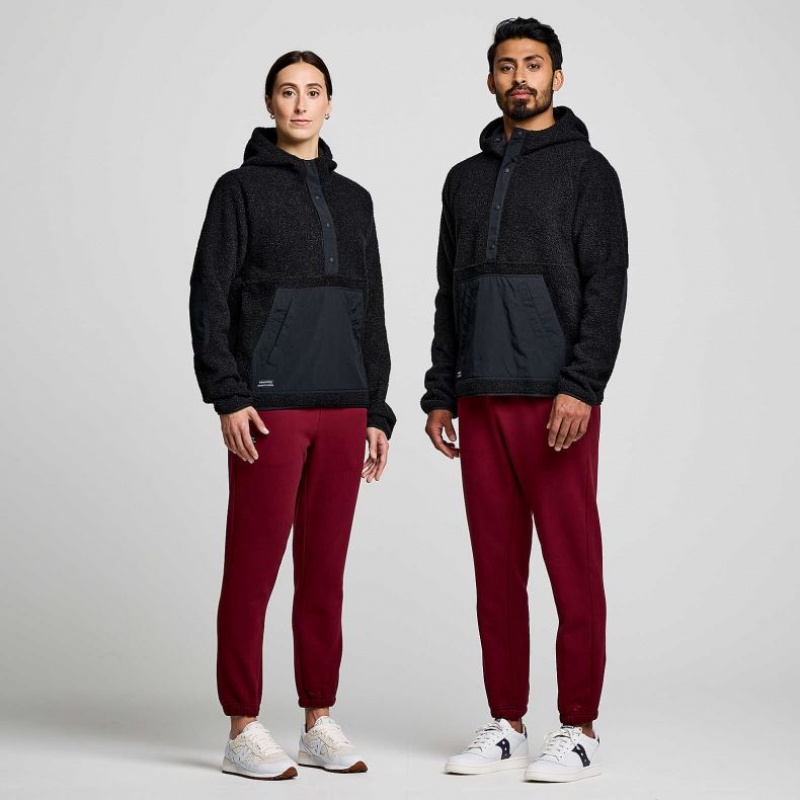 Saucony Recovery Sherpa Pullover Hoodie Damen Schwarz | BERLIN FPAOHU