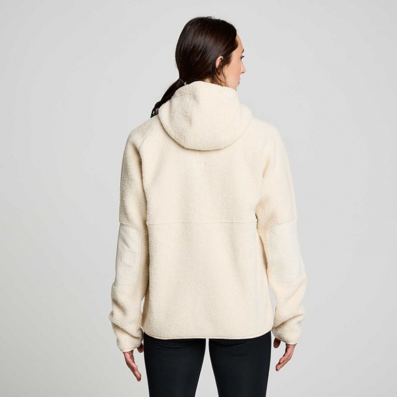 Saucony Recovery Sherpa Pullover Hoodie Damen Beige | BERLIN XPHBSV