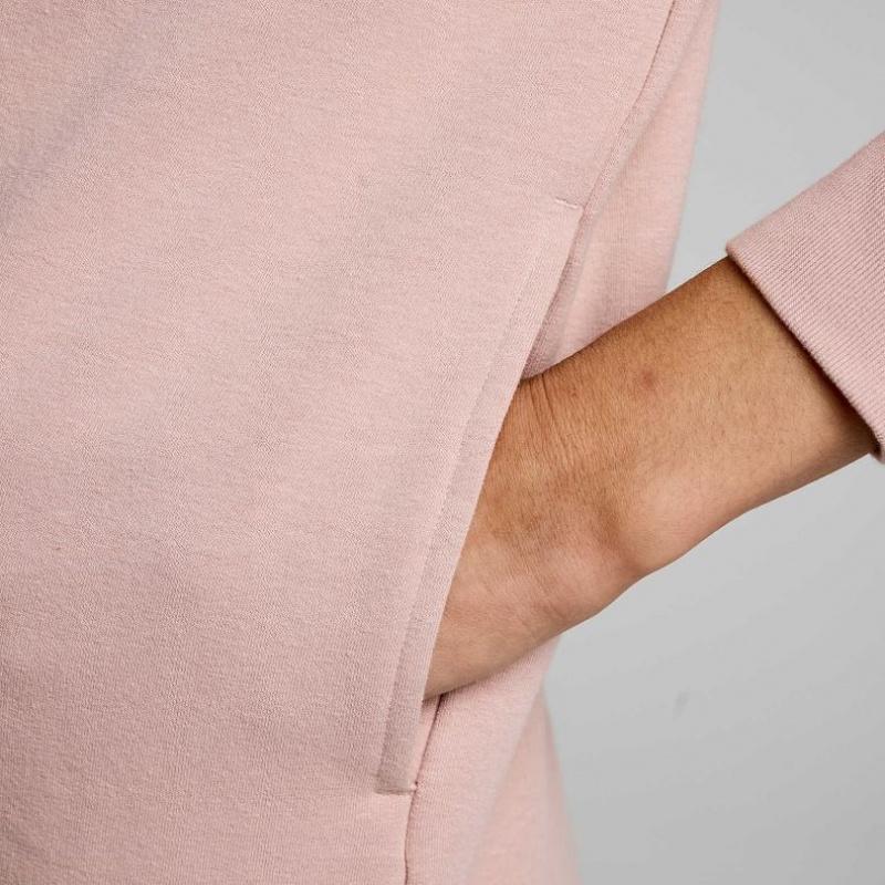 Saucony Recovery Zip Tunic Hoodie Damen Rosa | BERLIN NLAGFY