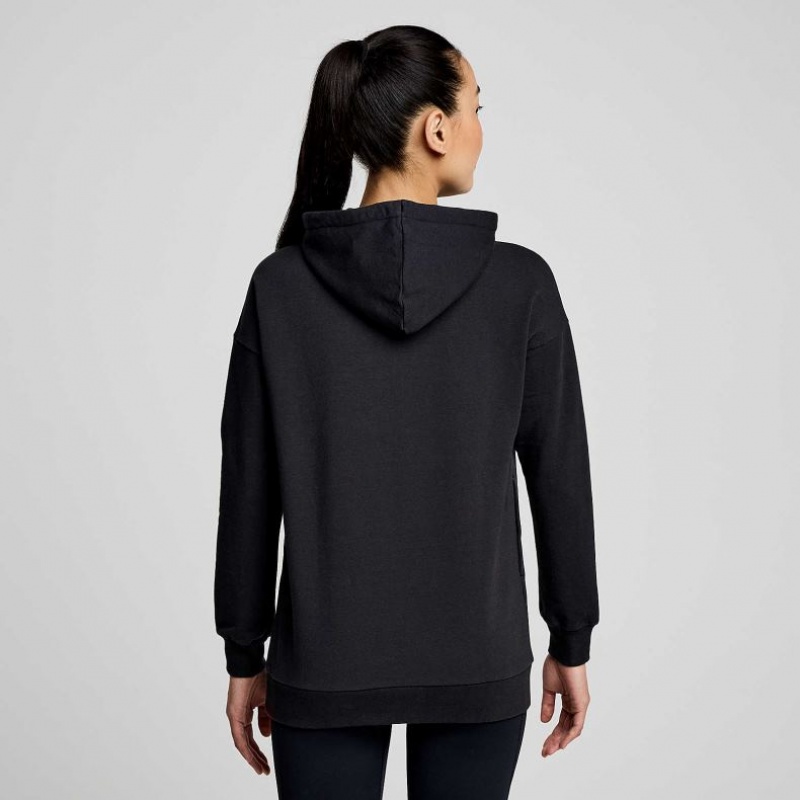 Saucony Recovery Zip Tunic Hoodie Damen Schwarz | BERLIN NADFPU