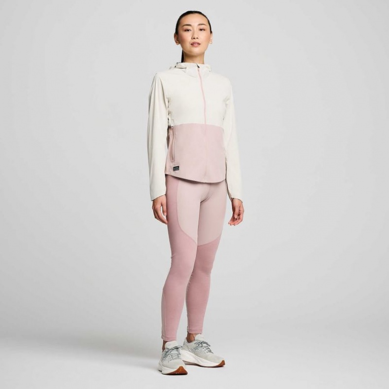 Saucony Runshield Jacke Damen Weiß Rosa | BERLIN DSJEWL