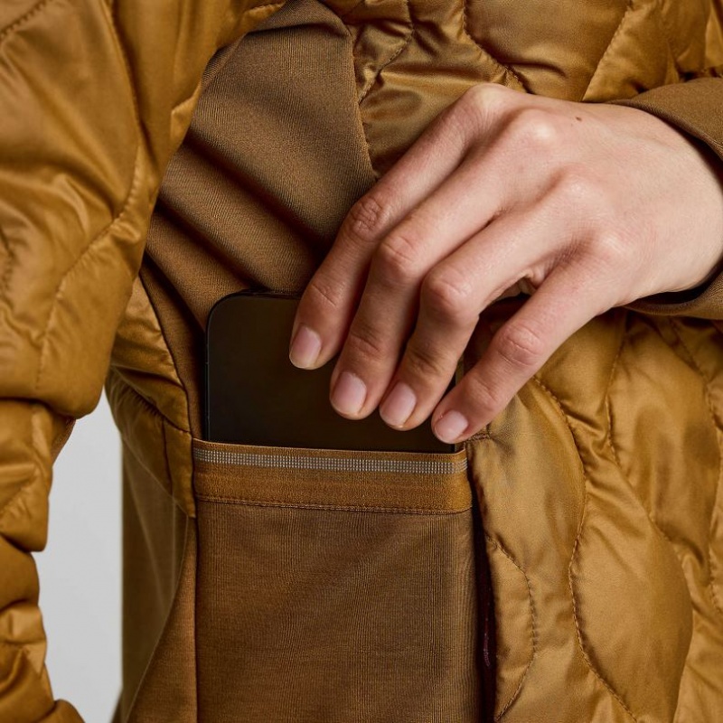 Saucony Solstice Oysterpuff Jacke Damen Braun | BERLIN QDGNXZ