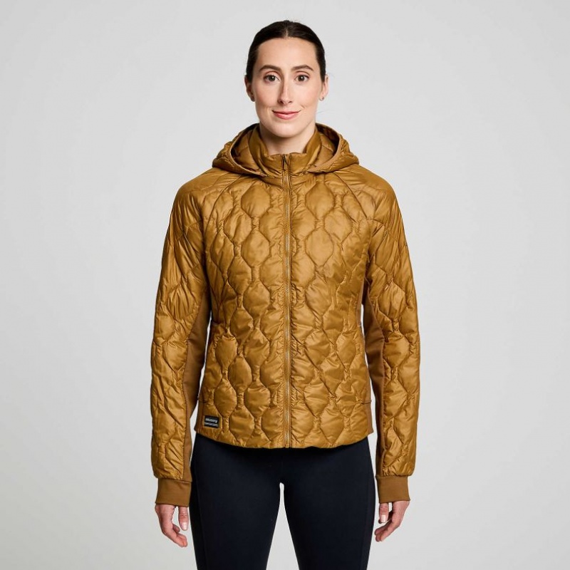 Saucony Solstice Oysterpuff Jacke Damen Braun | BERLIN QDGNXZ