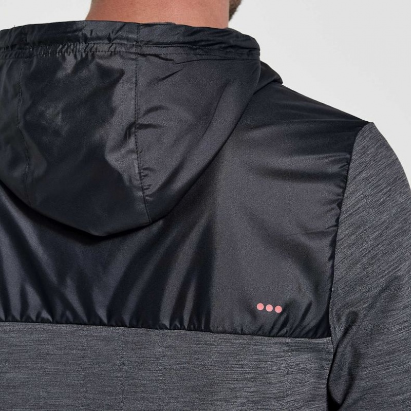 Saucony Solstice Zip Hoodie Herren Schwarz | BERLIN ETBRWG