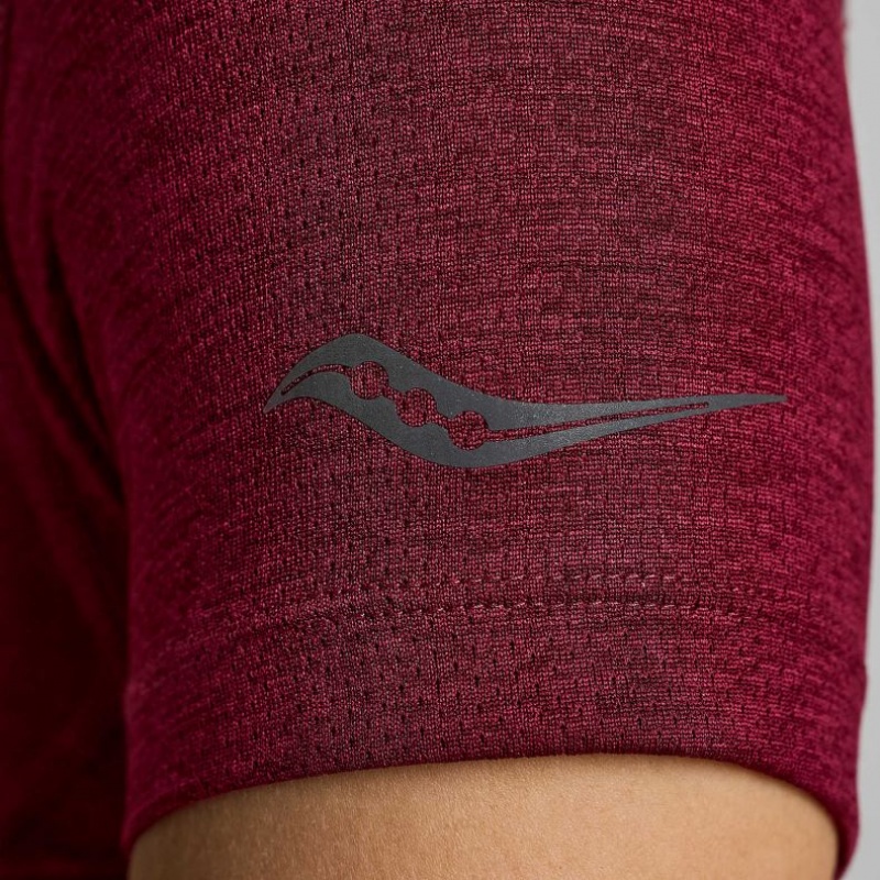 Saucony Stopwatch Graphic Kurzes Sleeve T-Shirt Damen Rot | BERLIN ERGWVC