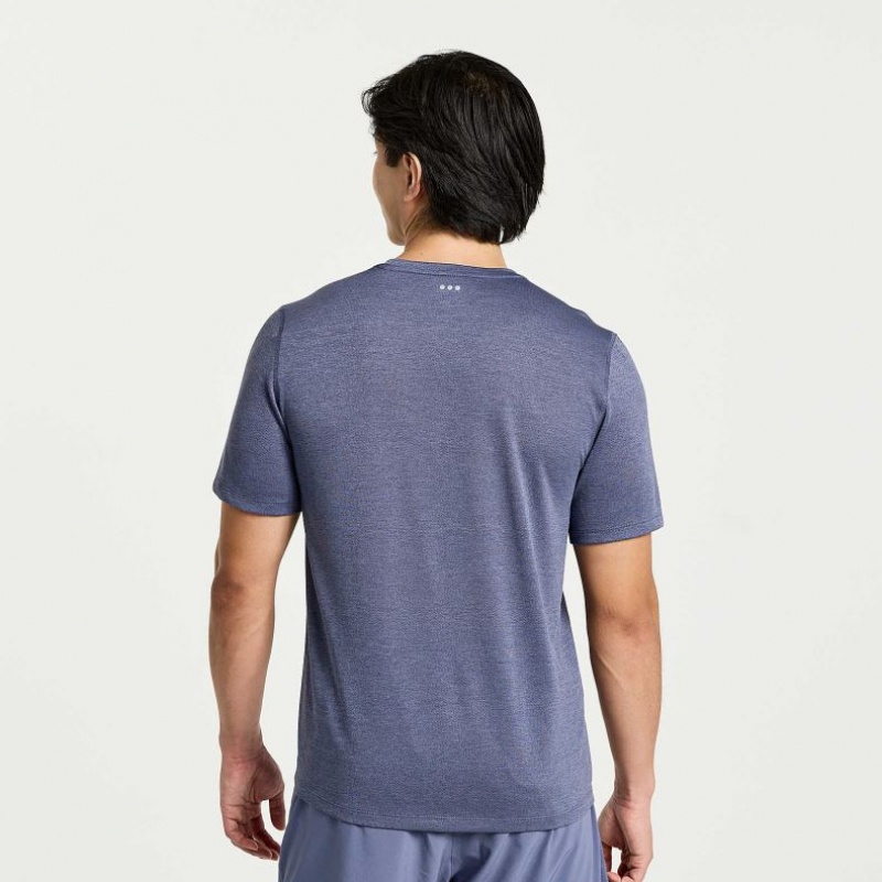 Saucony Stopwatch Kurzes Sleeve T-Shirt Herren Blau | BERLIN ZRHJKV