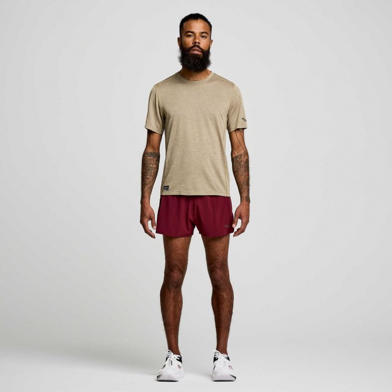 Saucony Stopwatch Kurzes Sleeve T-Shirt Herren Olivgrün | BERLIN JLEQUP
