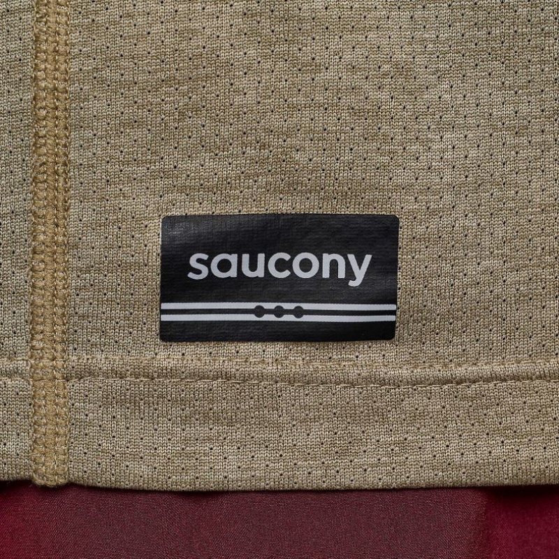 Saucony Stopwatch Kurzes Sleeve T-Shirt Herren Olivgrün | BERLIN JLEQUP