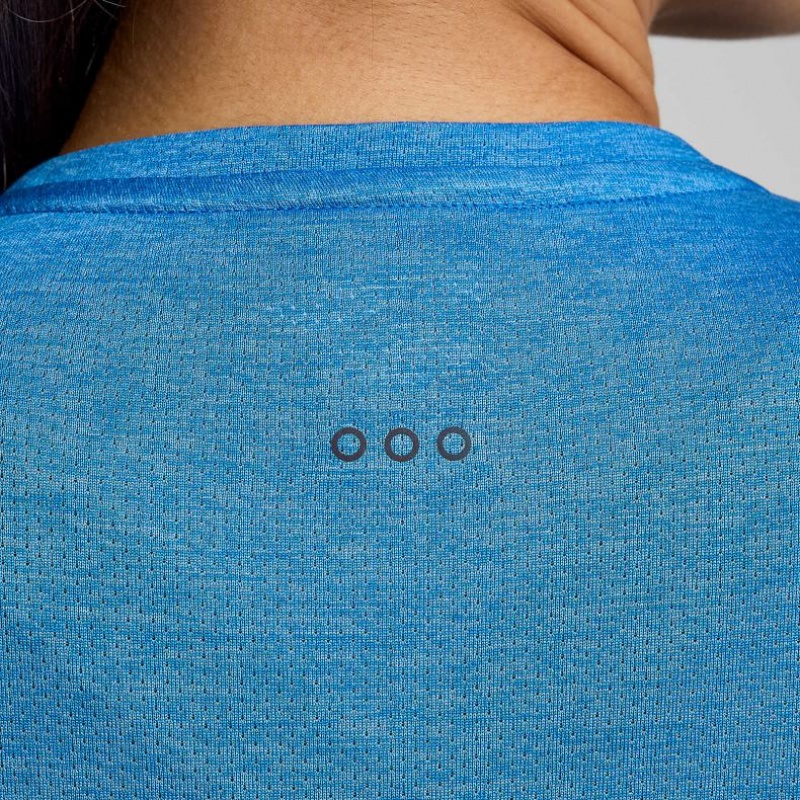 Saucony Stopwatch Long Sleeve T-Shirt Damen Blau | BERLIN NCWZVS