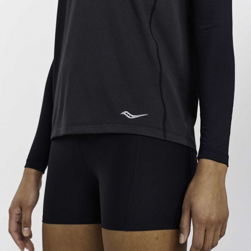 Saucony Stopwatch Muskelshirt Damen Schwarz | BERLIN ECFALW
