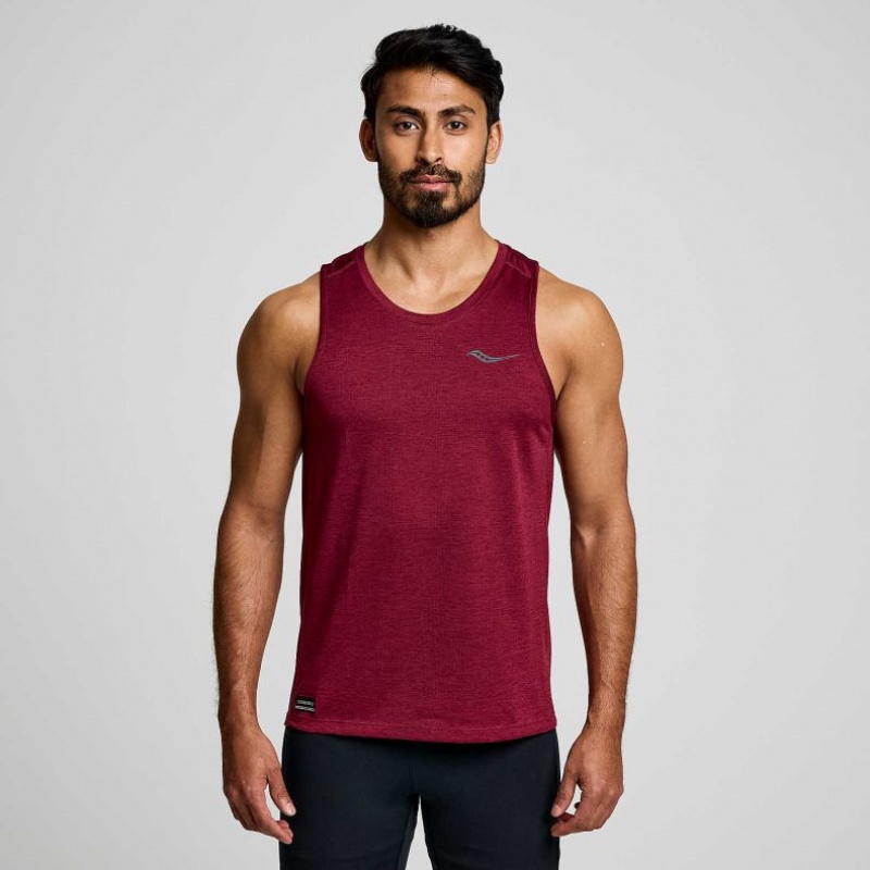 Saucony Stopwatch Muskelshirt Herren Bordeaux | BERLIN QSUEMO