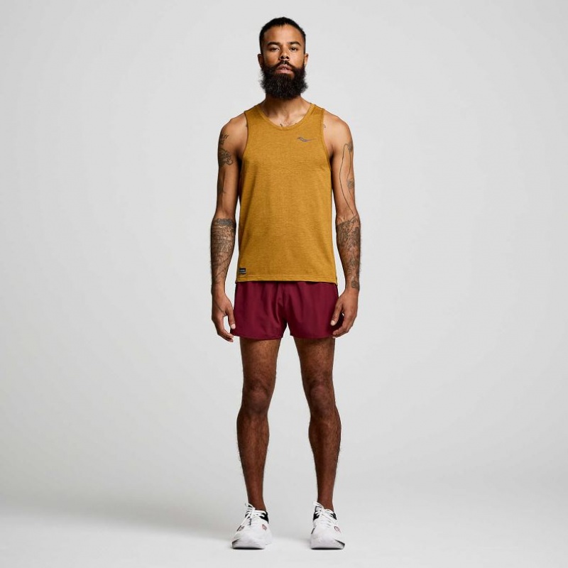 Saucony Stopwatch Muskelshirt Herren Braun | BERLIN PCKSZX