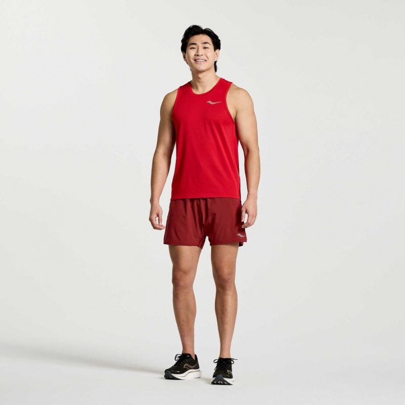 Saucony Stopwatch Muskelshirt Herren Rot | BERLIN REHULZ