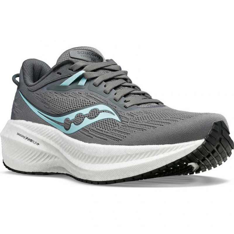 Saucony Triumph 21 Laufschuhe Damen Grau | BERLIN ZTCIEG