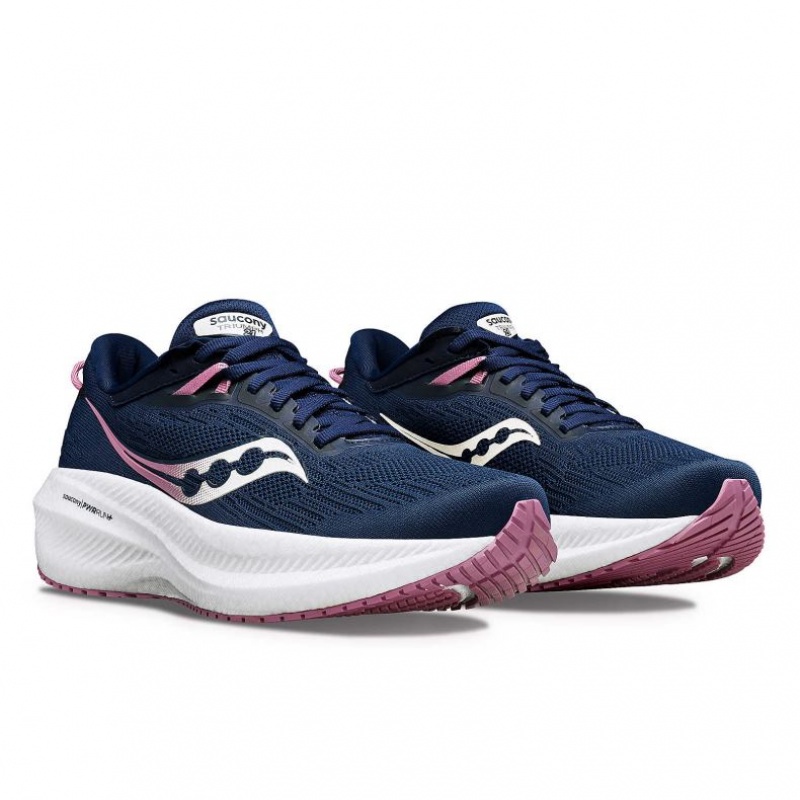 Saucony Triumph 21 Laufschuhe Damen Navy | BERLIN NZRGBM