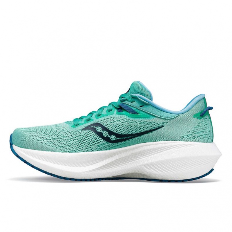 Saucony Triumph 21 Laufschuhe Damen Türkis | BERLIN UEPJSW