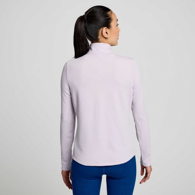 Saucony Triumph 3D 1/2 Zip Sweatshirt Damen Lila | BERLIN HNTKWR