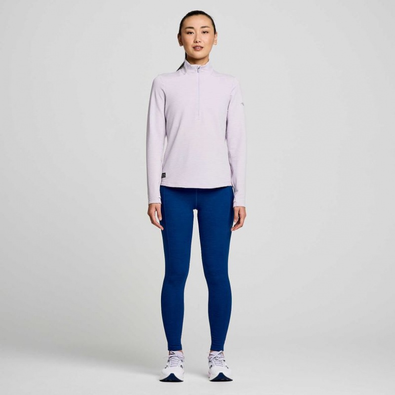 Saucony Triumph 3D 1/2 Zip Sweatshirt Damen Lila | BERLIN HNTKWR
