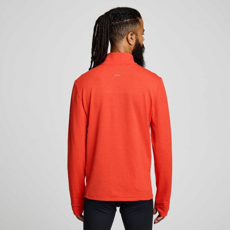 Saucony Triumph 3D 1/2 Zip Sweatshirt Herren Orange | BERLIN VPWRQU