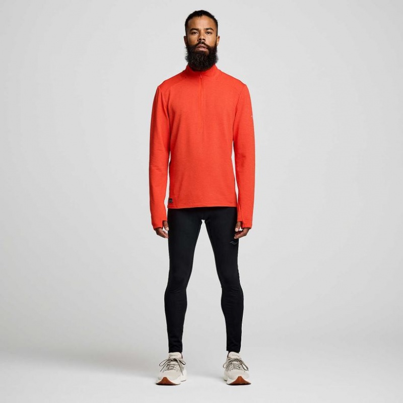 Saucony Triumph 3D 1/2 Zip Sweatshirt Herren Orange | BERLIN VPWRQU