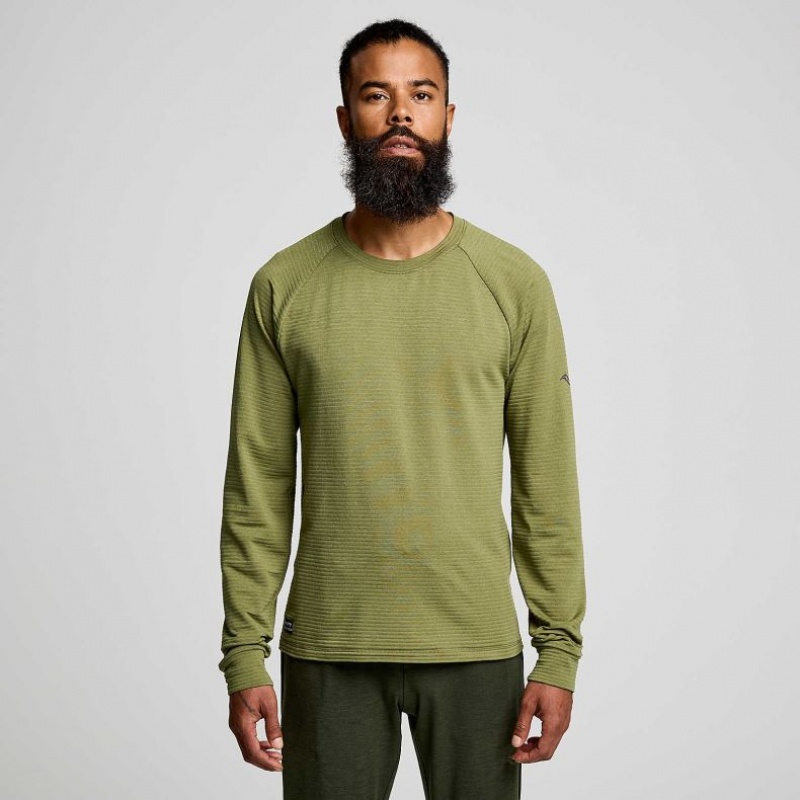 Saucony Triumph 3D Crew Sweatshirt Herren Grün | BERLIN YACJUS