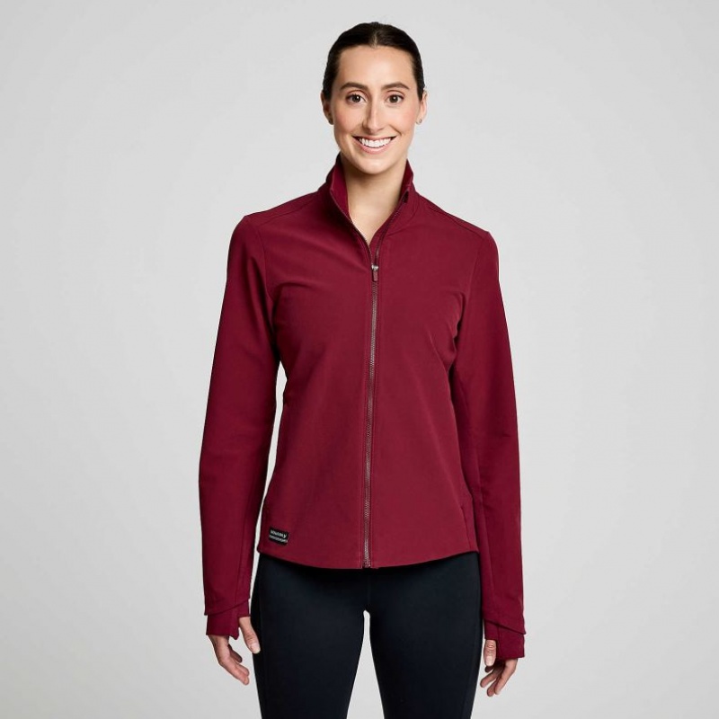 Saucony Triumph Jacke Damen Bordeaux | BERLIN VDEKYG