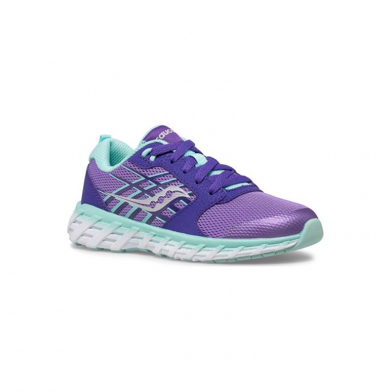 Saucony Wind 2.0 Lace Sneaker Große Kinder Lila | BERLIN SDZYPA